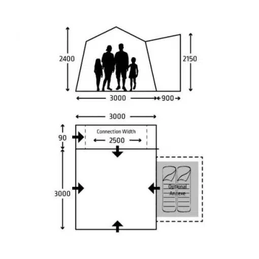 Kampa Cross Air TC Drive Away Awning 2023 9120002171