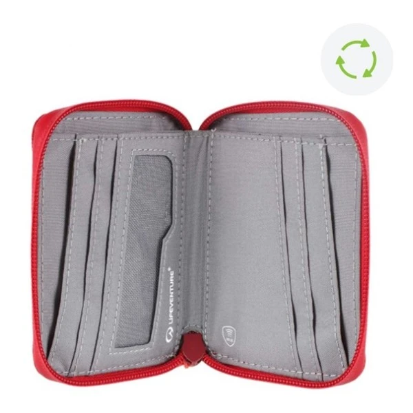 Lifeventure RFiD Bi-Fold Wallet 68725 Raspberry - Image 3