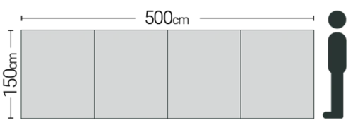 Quest Signature Windblocker Wooden Poled 100% Cotton 500 X 150cm Windbreak A5022 - Image 2