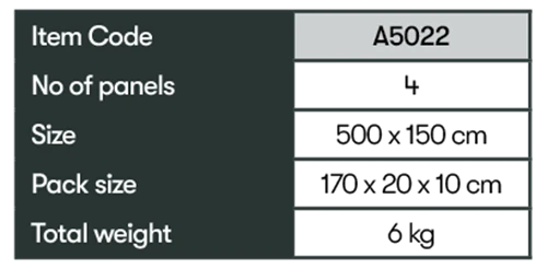 Quest Signature Windblocker Wooden Poled 100% Cotton 500 X 150cm Windbreak A5022 - Image 3